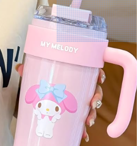 MD'S Home Insulated 860ml Tumbler with Handle and Straw Lid 100% Leak-Proof Cupholder Friendly Travel Mug 29oz Stainless Steel Insulated Tumbler with lid and Straw Gifts for Women Men Him Her (Pink)